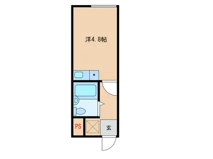 BUILDイトマン(ワンルーム/1階)の間取り写真