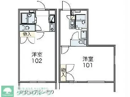 レオパレスY&Y(1K/1階)の間取り写真