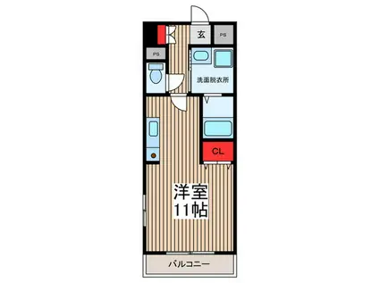 SK-COURTII(ワンルーム/3階)の間取り写真