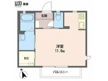 シャーメゾンHARUKA(1K/2階)の間取り写真