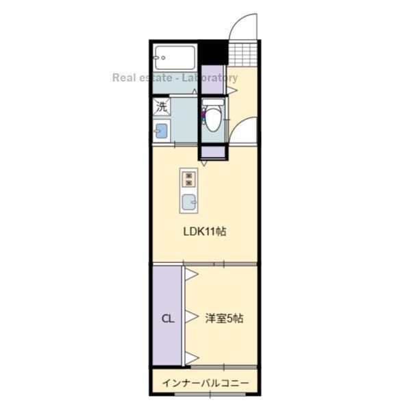 GROWTH DAIOU(1LDK/3階)の間取り写真