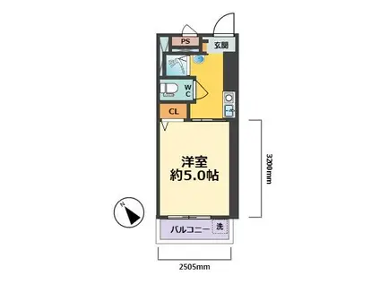 コーシエン イトーハイツ(1K/1階)の間取り写真