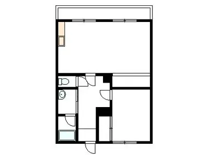 7・16コーポ(1LDK/1階)の間取り写真