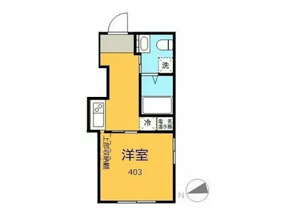 スカイヒルズ戸越公園(1K/4階)の間取り写真