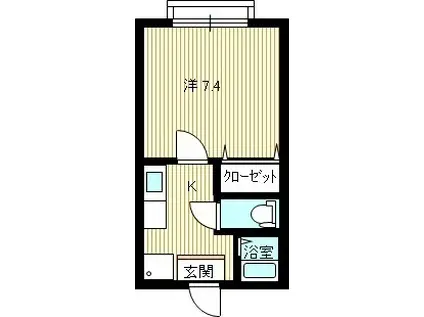 セジュールほのか(1K/2階)の間取り写真
