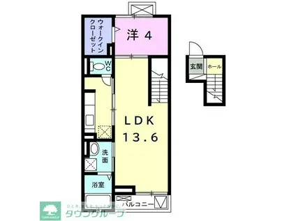 エスペランザ(1LDK/4階)の間取り写真