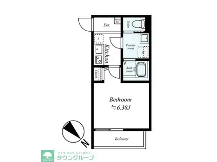 入間市東藤沢5丁目アパート(1K/2階)の間取り写真