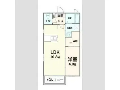 ヴィラ アモーレ(1LDK/2階)の間取り写真