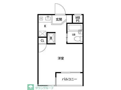 TOP三鷹第一(ワンルーム/1階)の間取り写真