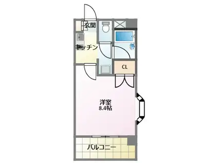 パラティーノ日吉(1K/3階)の間取り写真