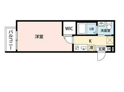 神大寺スクエア横浜(1K/2階)の間取り写真