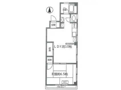 清川鈴木ビル(1LDK/3階)の間取り写真