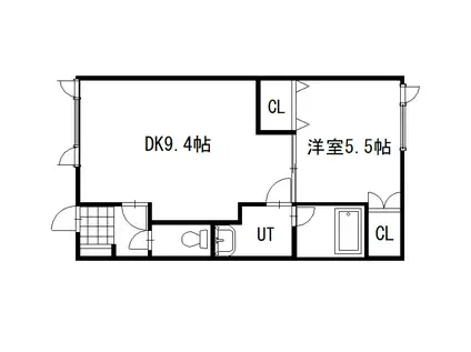 ウエルカムサトウ2(1DK/2階)の間取り写真