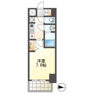 SHOKEN RESIDENCE名古屋(1K/15階)の間取り写真