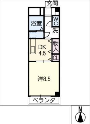 LE PLACE 2000(1DK/1階)の間取り写真