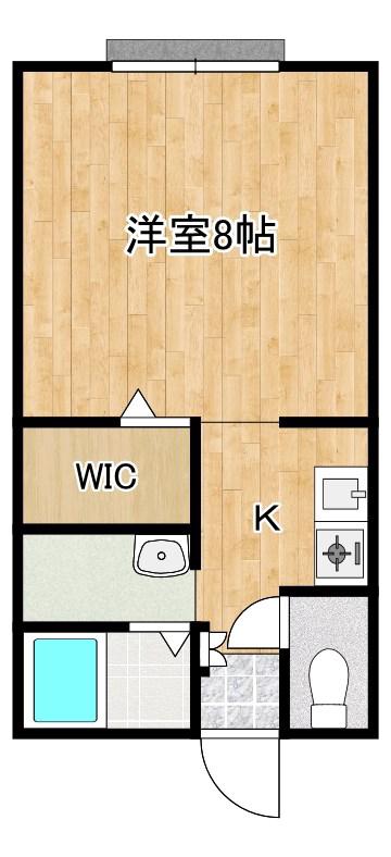 パルティール(ワンルーム/2階)の間取り写真