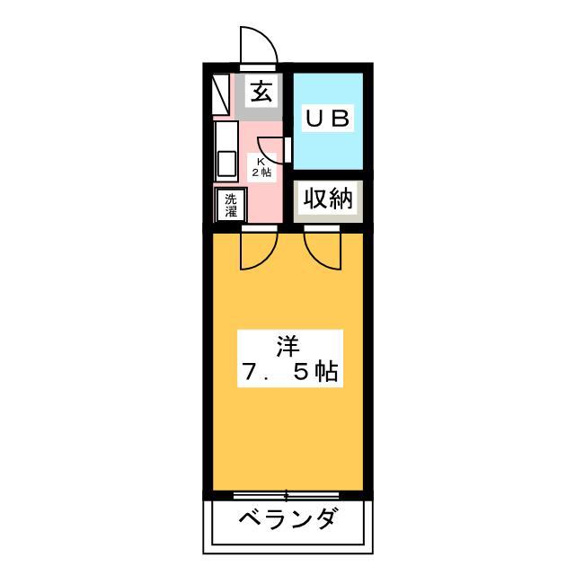 田倉マンション(1K/1階)の間取り写真