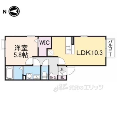 ラフィーネメゾン(1LDK/2階)の間取り写真