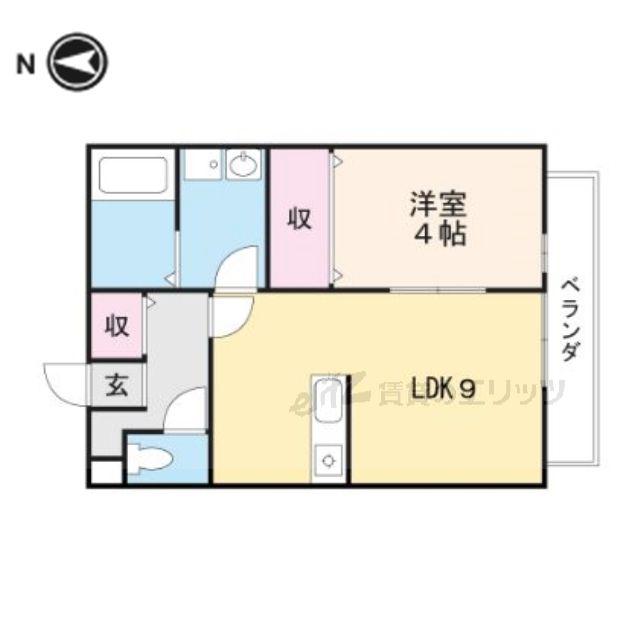 ロイヤルコート(1LDK/2階)の間取り写真