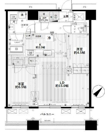 勝どザタワー(2LDK/42階)の間取り写真