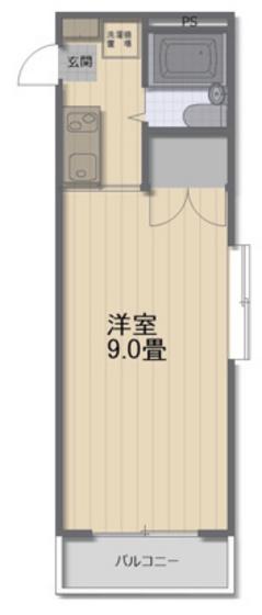 アミ半田1(1K/1階)の間取り写真