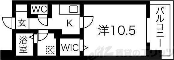 TMK江坂(1K/6階)の間取り写真