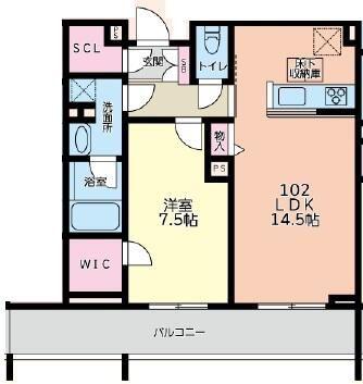 BEL CIELO日吉(1LDK/1階)の間取り写真