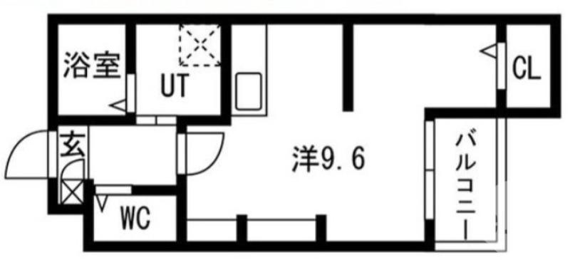 シーエムサンク(ワンルーム/1階)の間取り写真