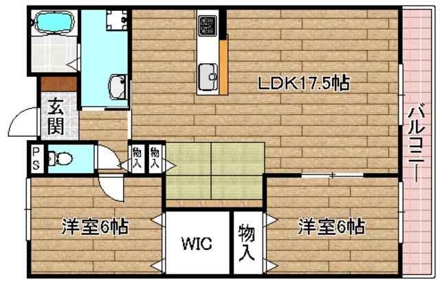 レクエルド藤(2LDK/2階)の間取り写真