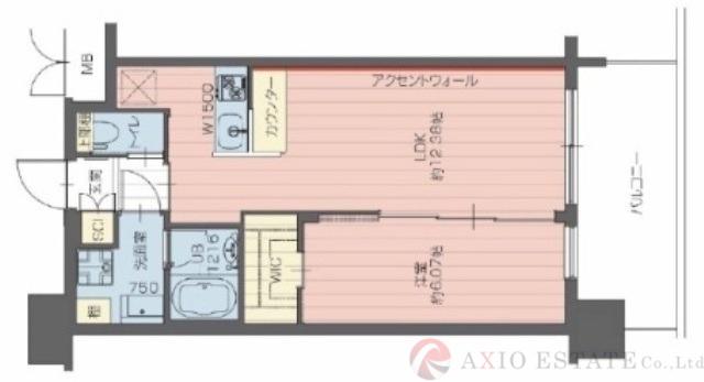 プレジオ三国ASIAN(1LDK/2階)の間取り写真