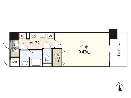 第21友建ビル(1K/7階)の間取り写真
