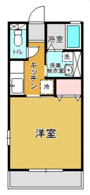 レトアI(1K/2階)の間取り写真
