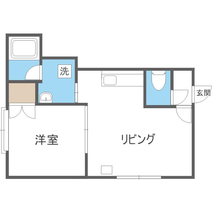 プローラ元町(1LDK/2階)の間取り写真