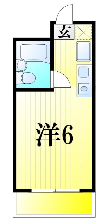 キャロット我孫子(ワンルーム/5階)の間取り写真