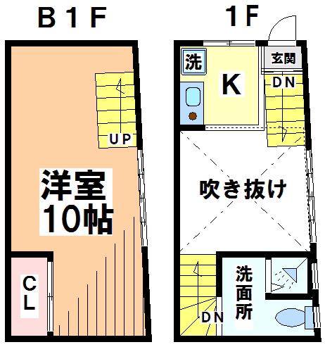 ワーチクハウス 弊社専任(1K/1階)の間取り写真