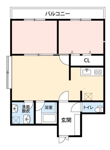 パルムハウス南大塚(2LDK/5階)の間取り写真