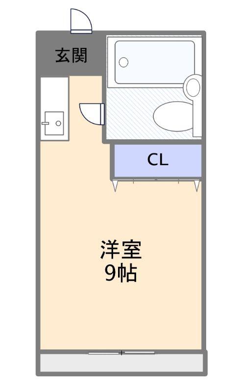 ビラ本郷(ワンルーム/3階)の間取り写真