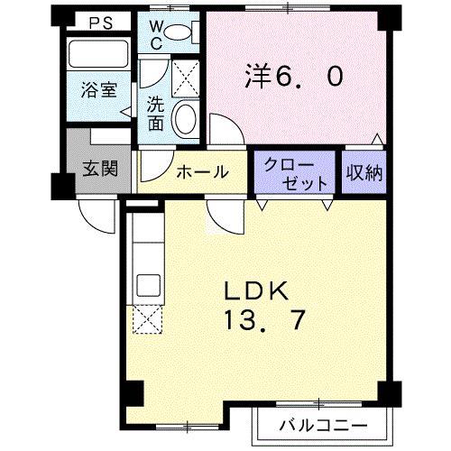 サニ-ガーデンハイツA(1LDK/2階)の間取り写真