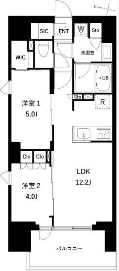 プレディアコート西日暮里(2LDK/10階)の間取り写真