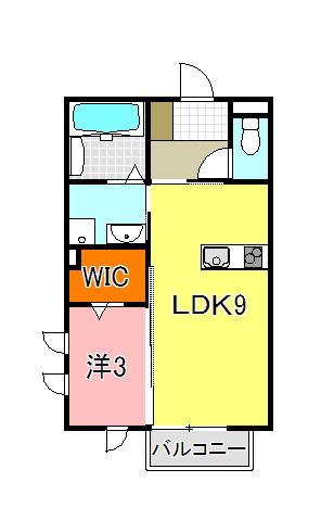 サンティア(1LDK/1階)の間取り写真