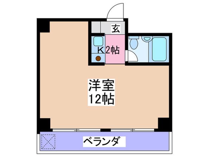 Mプラザ都島(1K/5階)の間取り写真