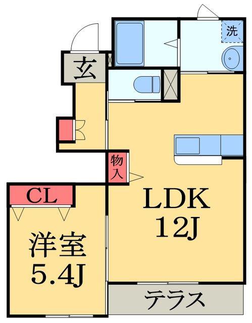 ワンダーランド(1LDK/1階)の間取り写真