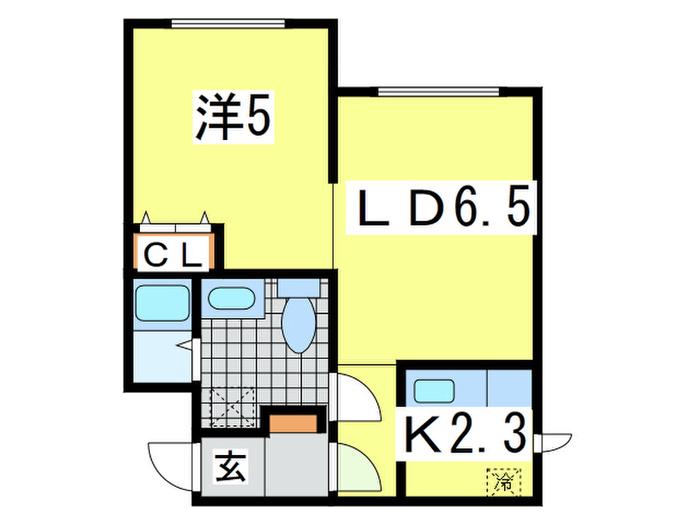 PORTOFINOW18(1LDK/4階)の間取り写真