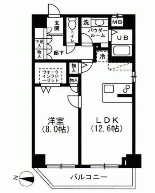 コンフォートレジデンス(1LDK/2階)の間取り写真