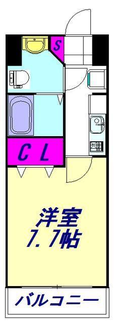 アルファコート戸田公園3(1K/11階)の間取り写真
