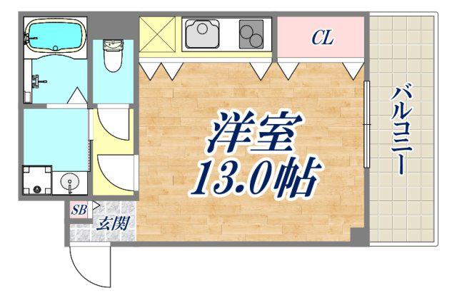 エムワイアルエット(ワンルーム/4階)の間取り写真