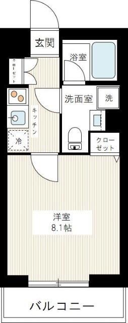 AZEST新桜台(1K/3階)の間取り写真
