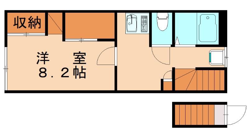 レオパレスサンコーポ御笠(1K/2階)の間取り写真