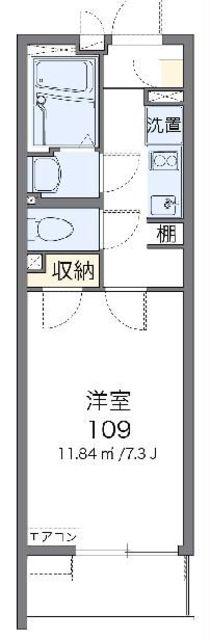 クレイノヴァレッタ2(1K/3階)の間取り写真
