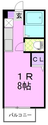 ロイヤルハイツサカエ(ワンルーム/2階)の間取り写真